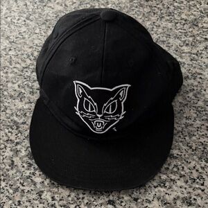 Black Cap with Cat Logo
